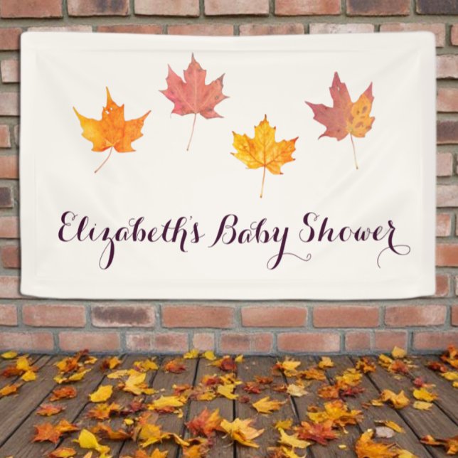 Ahorn-Blätter fallen Babydusche Banner (Von Creator hochgeladen)
