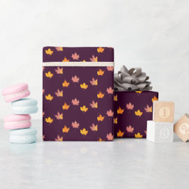 Ahorn-Blätter fallen Babydusche Geschenkpapier