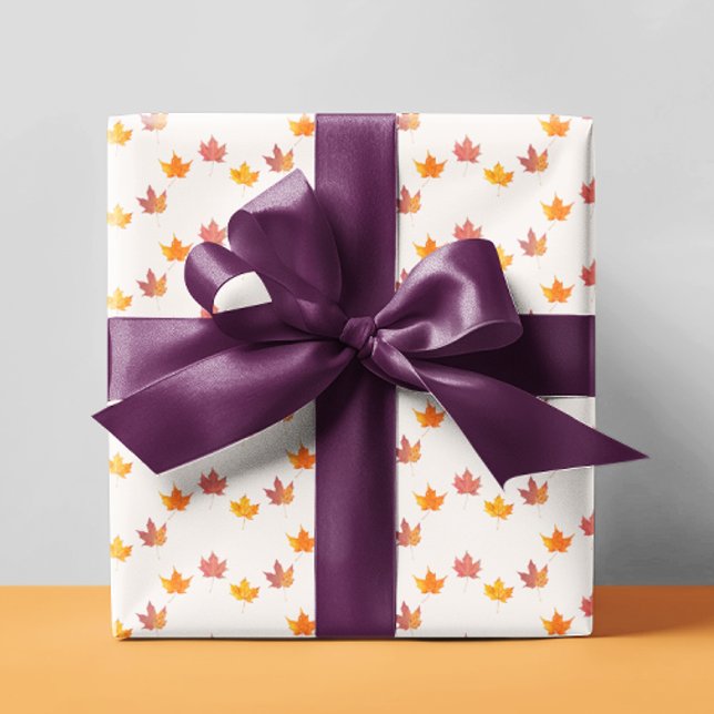 Ahorn-Blätter fallen Babydusche Geschenkpapier (Von Creator hochgeladen)