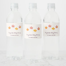 Ahorn-Blätter fallen Babydusche Wasserflaschenetikett