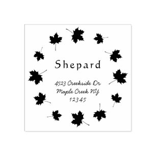 Ahorn-Blätter grenzen benutzerdefinierte Hochzeits Gummistempel