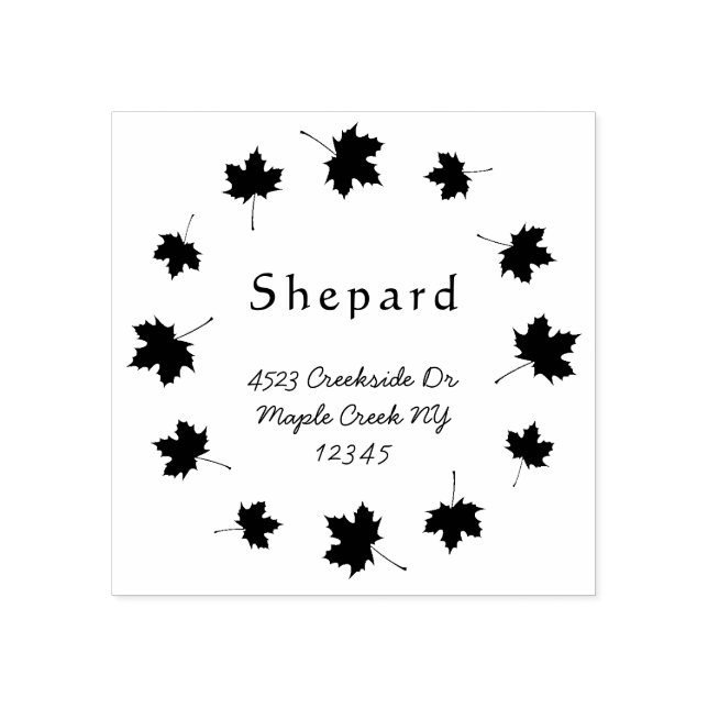 Ahorn-Blätter grenzen benutzerdefinierte Hochzeits Gummistempel (Prägung)