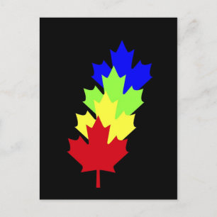 Ahorn-Blätter - Kanada Postkarte