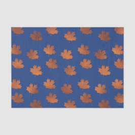 Ahorn-Blätter mit blauem Hintergrund Seidenpapier