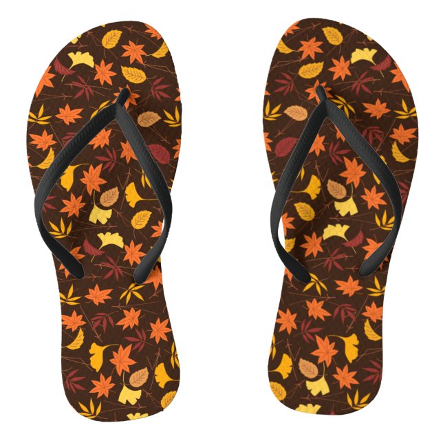 Ahorn-Blätter Muster-45947 Flip Flops (Fußbett)