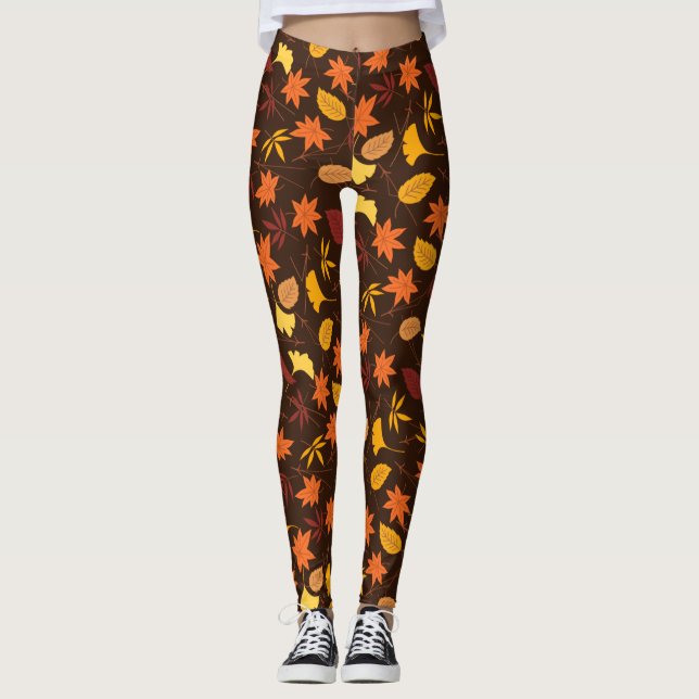 Ahorn-Blätter Muster-45947 Leggings (Vorderseite)