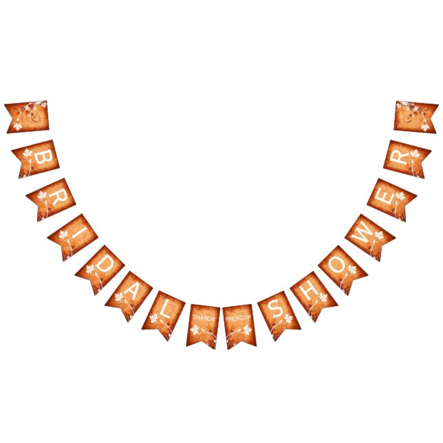 Ahorn Blätter Orange Herbsthochzeit Brautparty Wimpelkette (Alle)