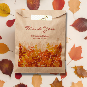 Ahorn-Blätter Orange & Terracotta Herbsthochzeit Geschenktütchen
