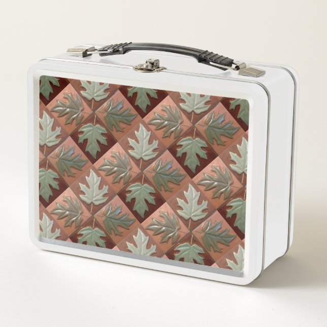 Ahorn-Blätter Tile Print Lunch Box (Vorderseite)