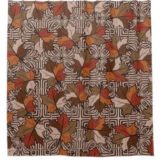 Ahorn-Blätter Vierfinger-Blume Duschvorhang