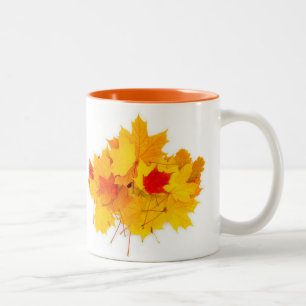 Ahorn-Blätter Zweifarbige Tasse