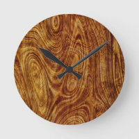 Ahorn Burlwood Natur-Baum-hölzerne Effekt-Uhr