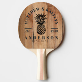 Ahorn Grob geschnittene tropische Ananas Hochzeits Tischtennis Schläger