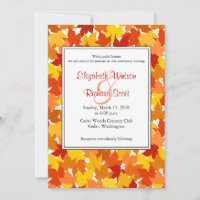 Ahorn-Herbst-Hochzeitseinladung