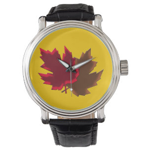 Ahorn-Herbstlaubuhr Armbanduhr