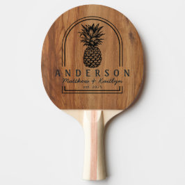 Ahorn Holz Ananas Hochzeitsbogen & Name BK Tischtennis Schläger