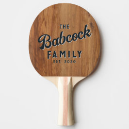 Ahorn Holz Retro Familienname & Jahr BK Tischtennis Schläger