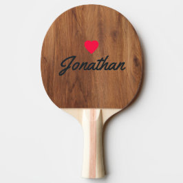 Ahorn-Holz Vintage-Herz-Signatur BK Tischtennis Schläger