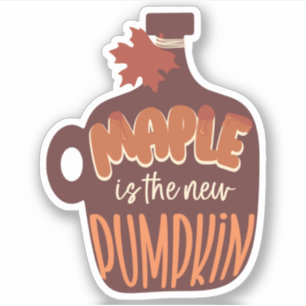 Ahorn ist die neue Pumpkin Typografie Sticker