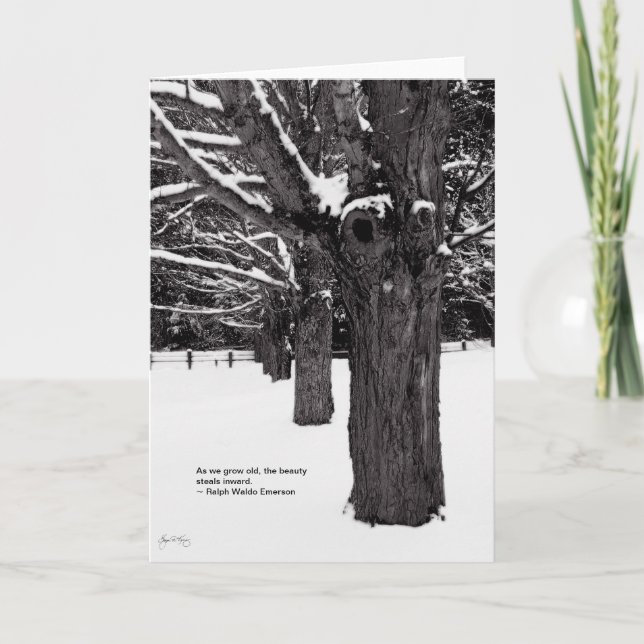 Ahorn-Linie: Emerson-Zitat Karte (Vorderseite)