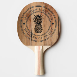 Ahorn-Rauhkantige Ananas-Hochzeits-Krone & Namen Tischtennis Schläger
