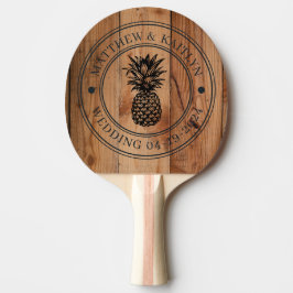 Ahorn-Rauhkantige Ananas-Hochzeits-Krone & Namen Tischtennis Schläger
