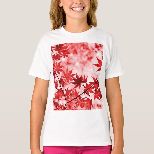 Ahornbaum-Blätter Design-2997 T-Shirt (Vorderseite)