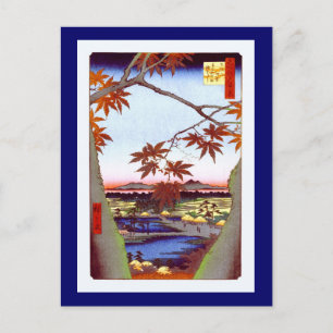 Ahornbäume Tekona Hiroshige Vintage Japanisch Postkarte