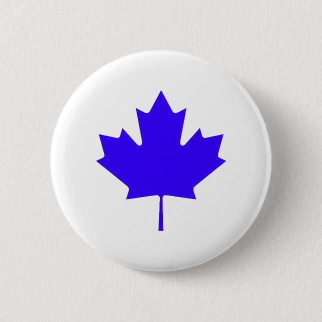 Ahornblatt BlueTransp die MUSEUM Zazzle Geschenke Button (Vorderseite)