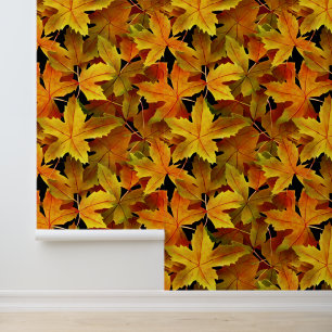 Ahornblatt Fall Kanada Herbstbaumstruktur Muster Tapete