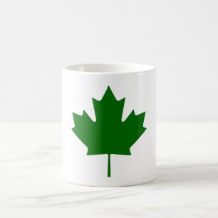 Ahornblatt grünes DkTransp die MUSEUM Zazzle Tasse