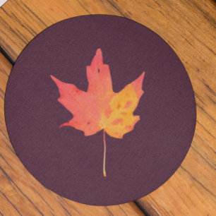 Ahornblatt Herbst Brautparty Runder Pappuntersetzer