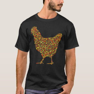 Ahornblatt Herbst Huhn T-Shirt