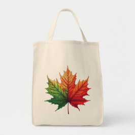 Ahornblatt in drei Farben Tragetasche