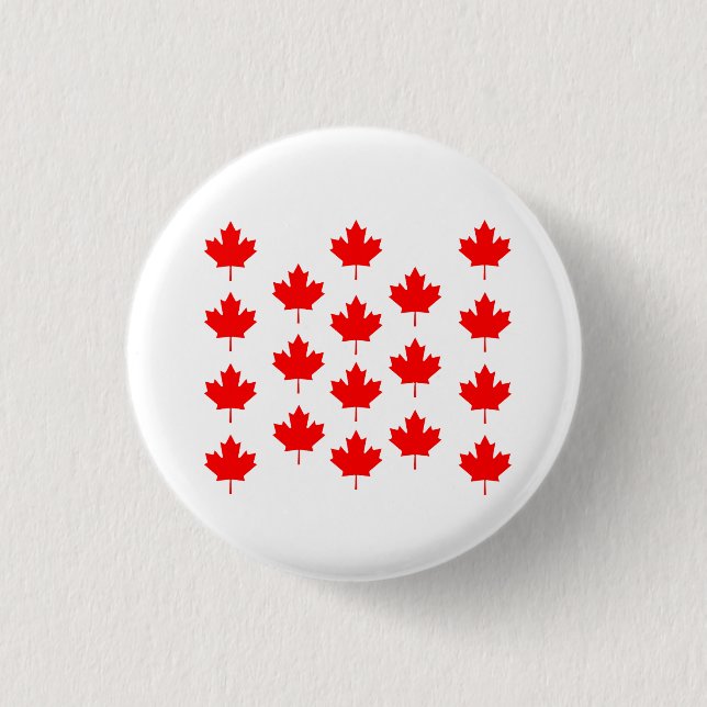 Ahornblatt Kanada, Ahornblatt Canada, Canada, Ahor Button (Vorderseite)