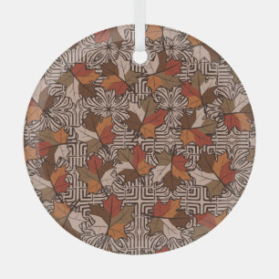 Ahornblatt-Vierfinger-Blumenmuster Ornament Aus Glas