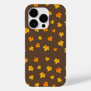 Ahornblätter auf braunem Hintergrund Case-Mate iPhone 14 Pro Hülle