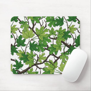 Ahornblätter auf Weiß Mousepad