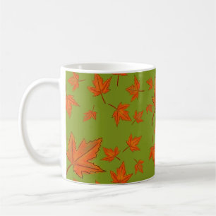 Ahornblätter-Muster Kaffeetasse