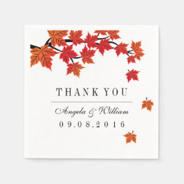 Ahornblätterpapier Napkin für Hochzeit im Herbst Serviette