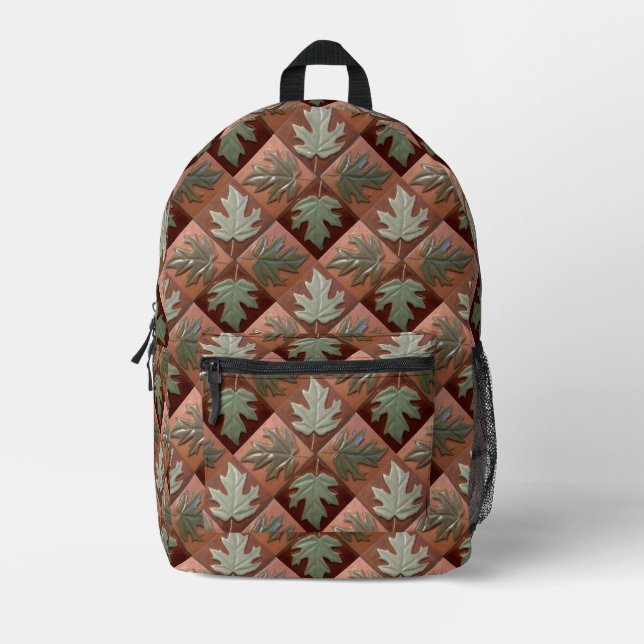 Ahornblattfliesen-Rucksack Bedruckter Rucksack (Vorderseite)