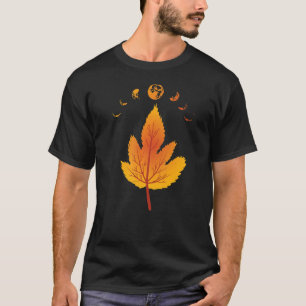 Ahornblättrige Herbstbaumphasen des Mondes Fall Le T-Shirt