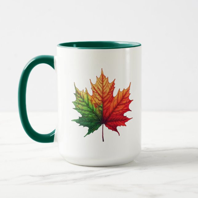 Ahornfallleaf Großer Combo Tasse (Links)