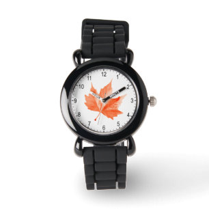 Ahornherbstblatt Armbanduhr