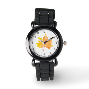 Ahornherbstblatt Armbanduhr