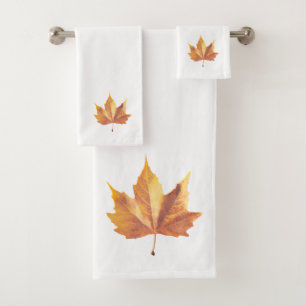 Ahornherbstblatt Badhandtuch Set