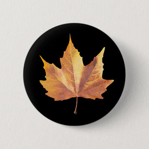 Ahornherbstblatt Button