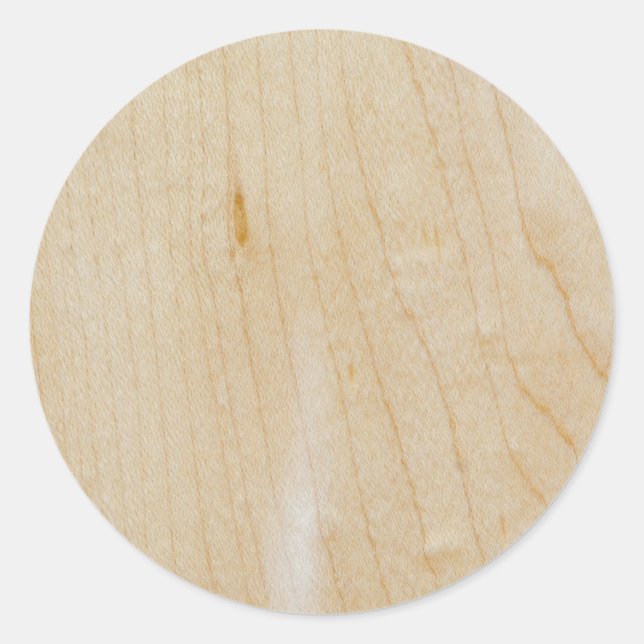 Ahornholz Runder Aufkleber (Vorderseite)