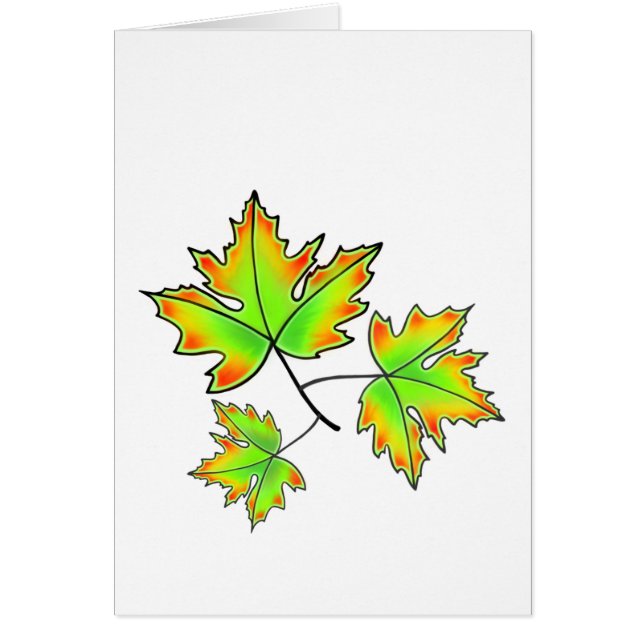 Ahornleaf, botanisch, rot-orangefarbene grüne Blät (Vorne)