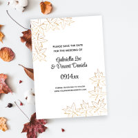 Ahornleaf-Edge-Hochzeit im Herbst Save the Date